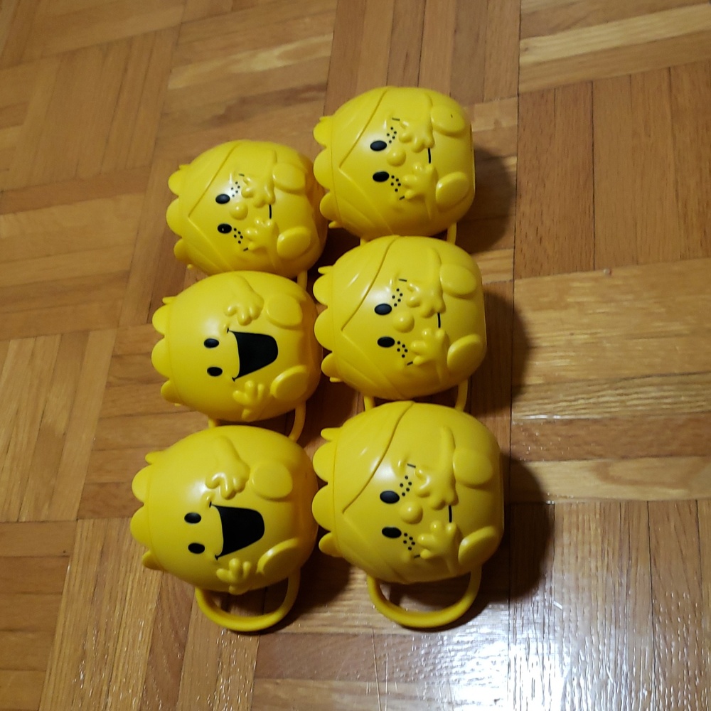 Mc Donald's Little Miss Sunshine Mr. Happy 2020 Mugs Cups Bundle Of 6 Happy Face